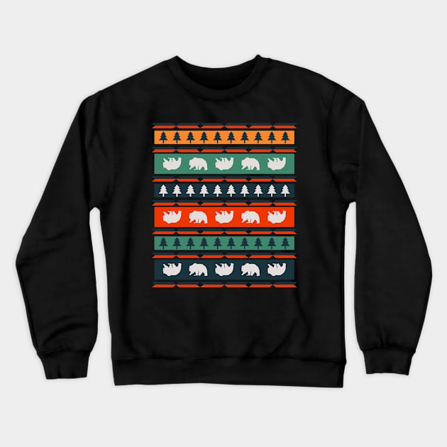 Winter bears and trees Crewneck Sweatshirt by cocodes